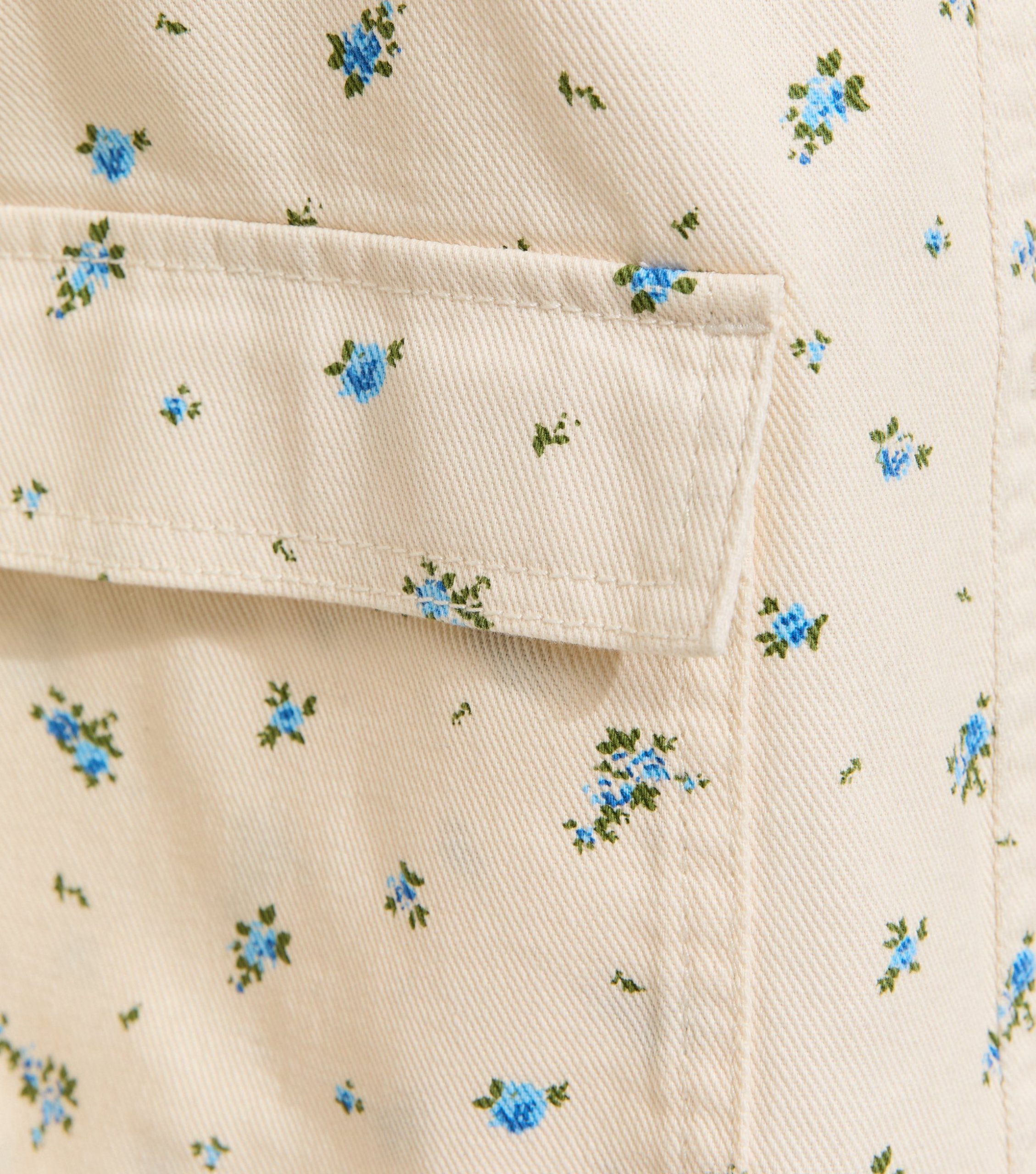 Cream Cotton Ditsy Floral Shacket - Image 5