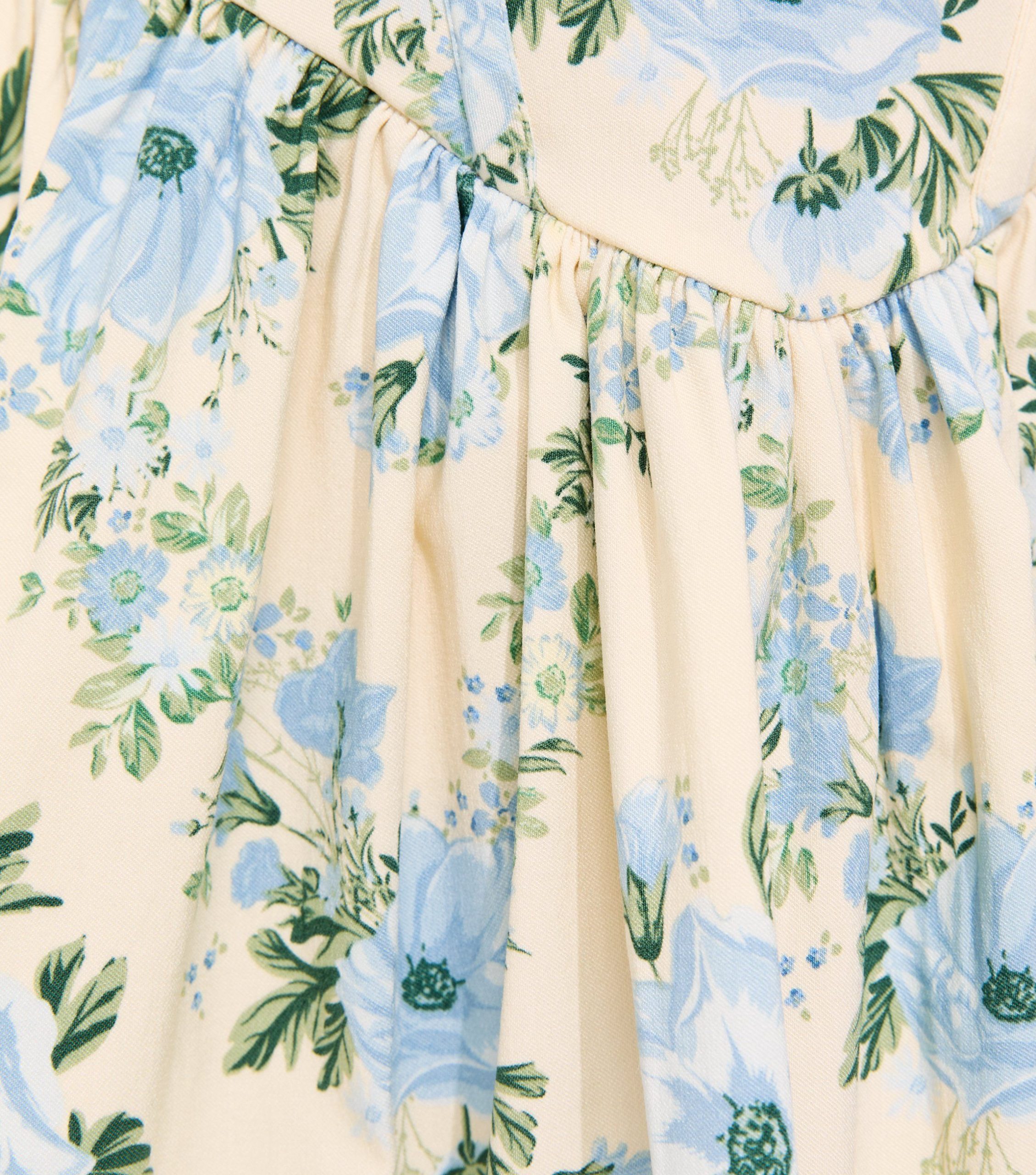 Cream Floral Corset Style Mini Dress - Image 5