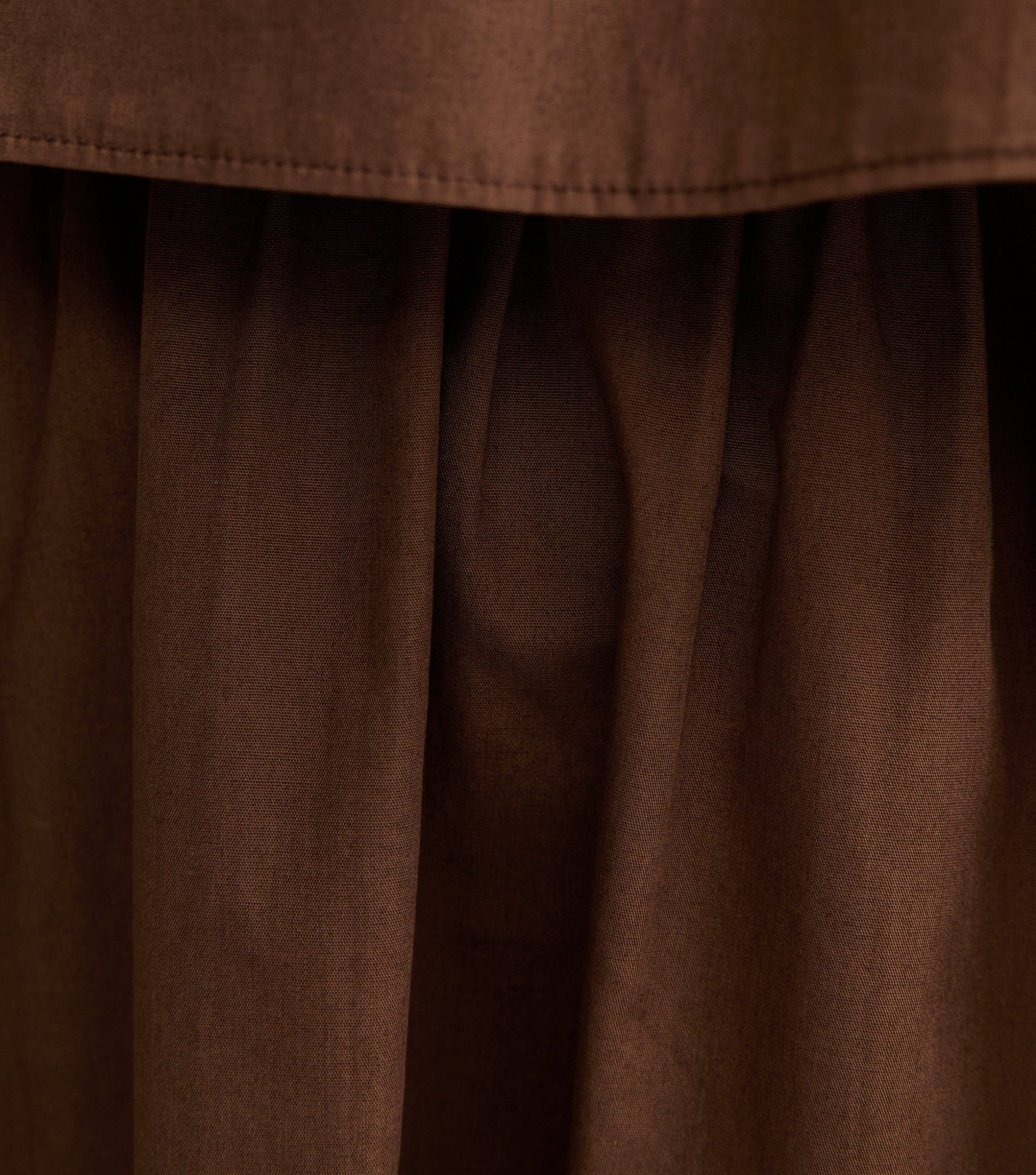 Dark Brown Layered Sleeveless Midi Dress - Image 5