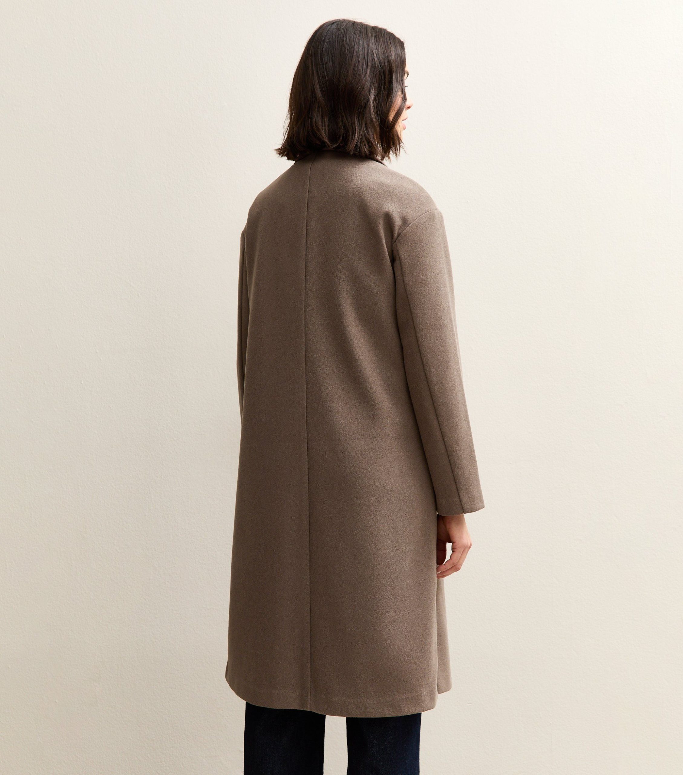 Mink Open Front Longline Coat - Image 4