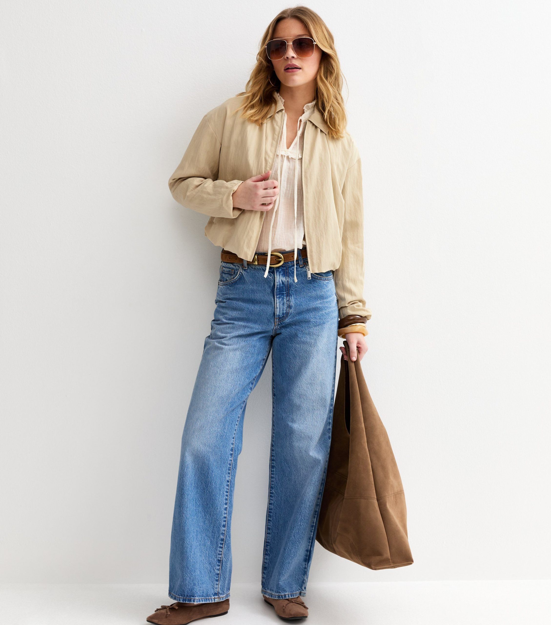 Stone Bubble Hem Bomber Jacket - Image 3