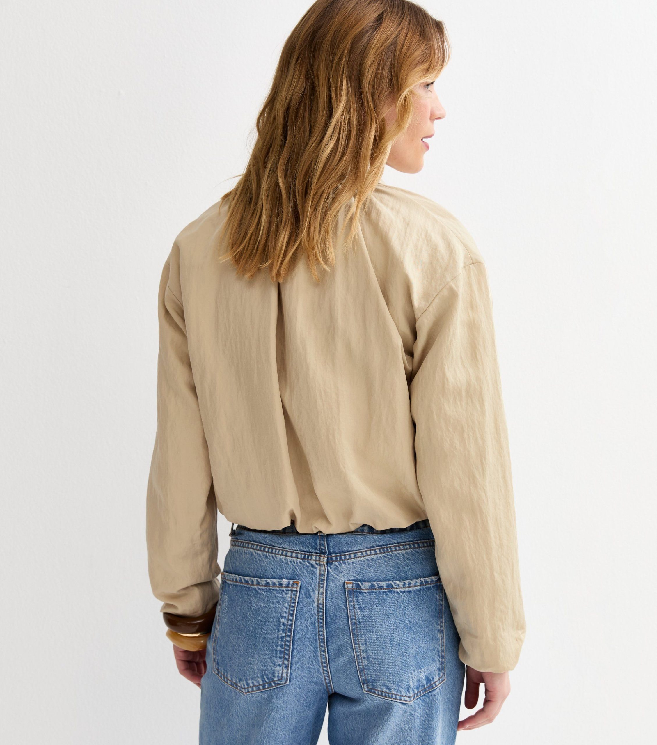 Stone Bubble Hem Bomber Jacket - Image 4